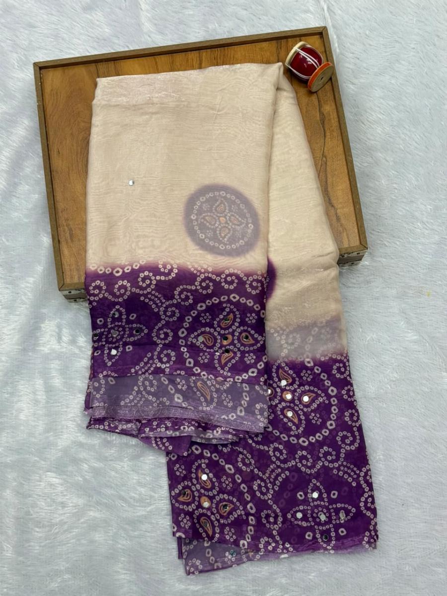 Designer Jimmy Choo Bandhej Saree