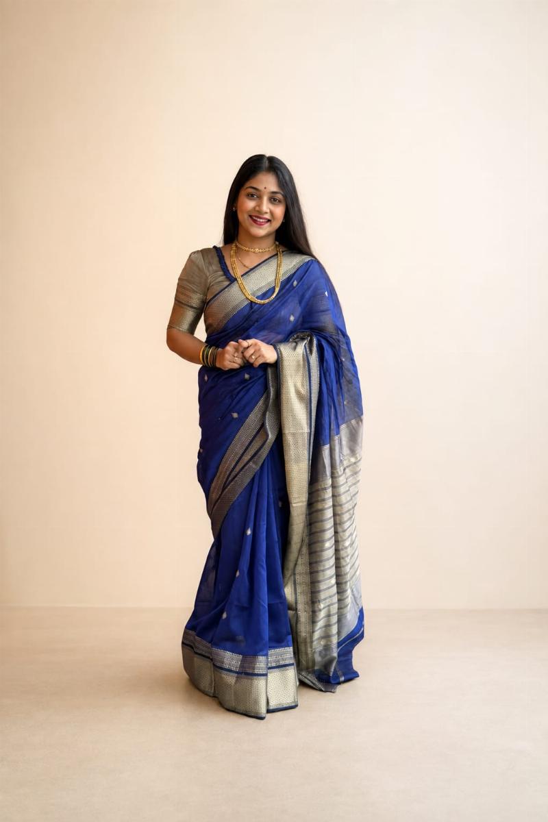 Pure Handloom Maheshwari Saree